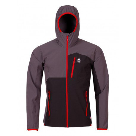 High Point Versa Hoody Jacket iron gate/black pánská lehká softshellová větruvzdorná bunda XL