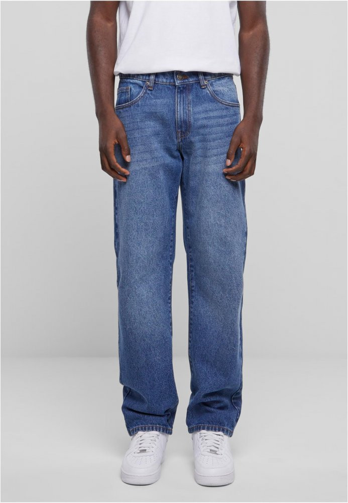 Heavy Ounce Straight Fit Jeans - new mid blue washed 32