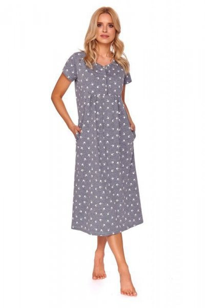 Doctor nap TM 4119 tmavě šedá plus Noční košilka 2XL šedá