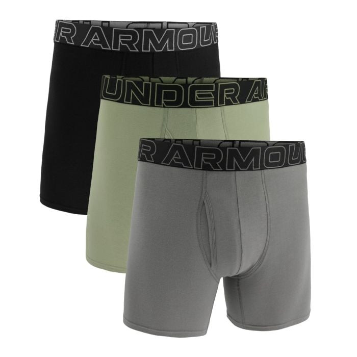 Men‘s boxers Perf Cotton 6in 3Pack Green XXL - Under Armour