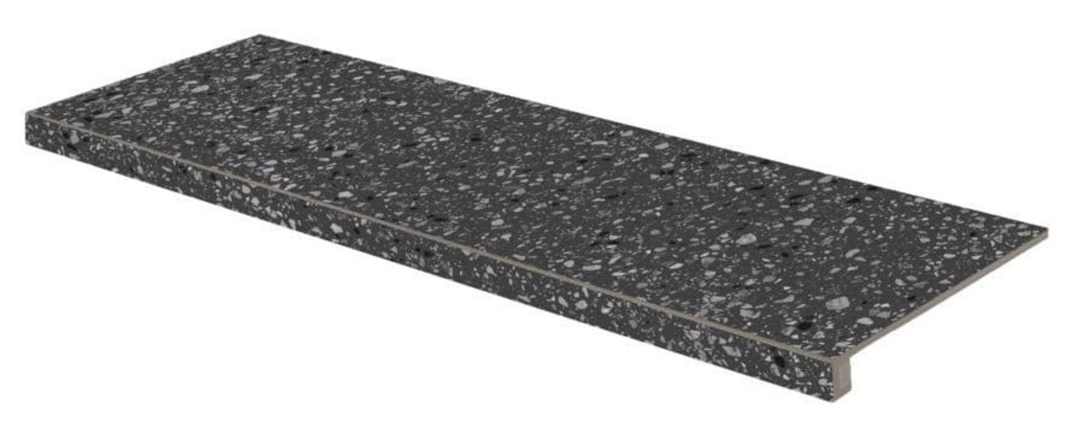 Schodová Tvarovka Rako Porfido černá 30x120 cm mat / lesk DCFVF812.1