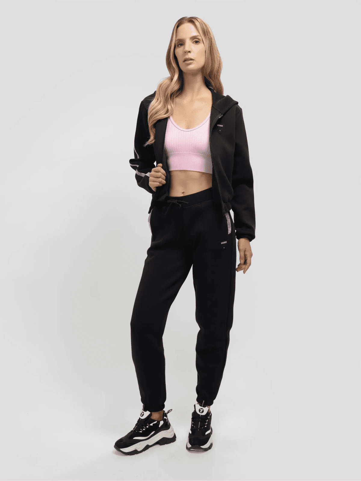 Guess kiara hooded zip sweatshirt xs