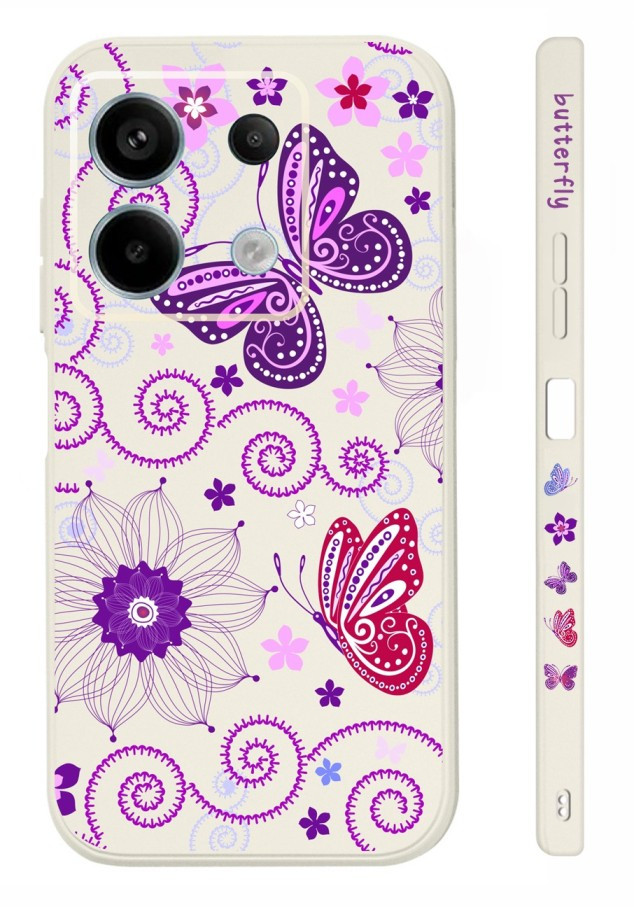 Kryt TopQ Design Xiaomi Redmi Note 13 Pro 5G Fialoví motýlci 123323