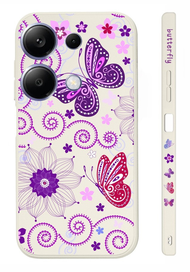 Kryt TopQ Design Xiaomi Redmi Note 13 Pro Fialoví motýlci 123304