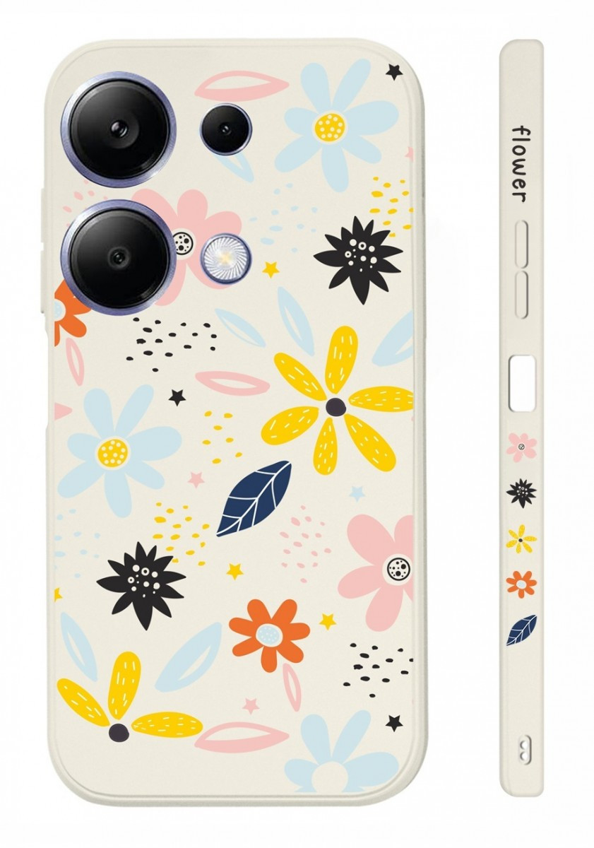 Kryt TopQ Design Xiaomi Redmi Note 13 Pro Barevné kvítky 123302
