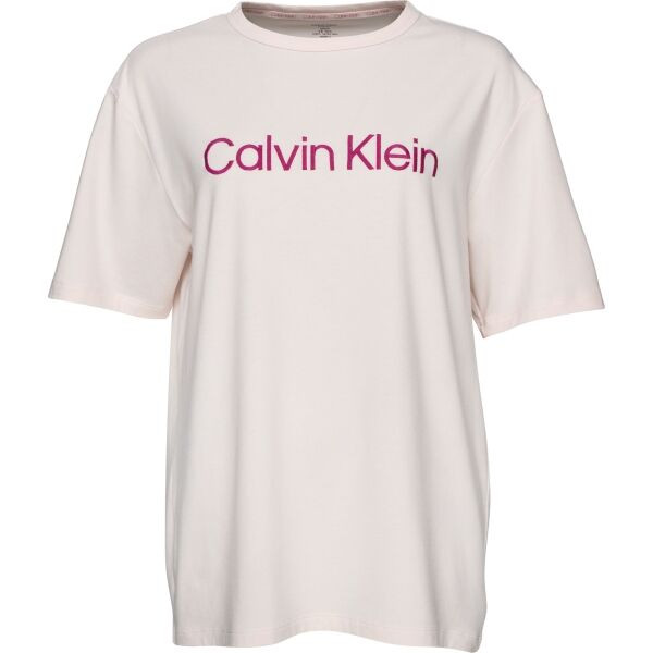 Calvin Klein S/S CREW NECK Dámské pyžamové triko, bílá, velikost