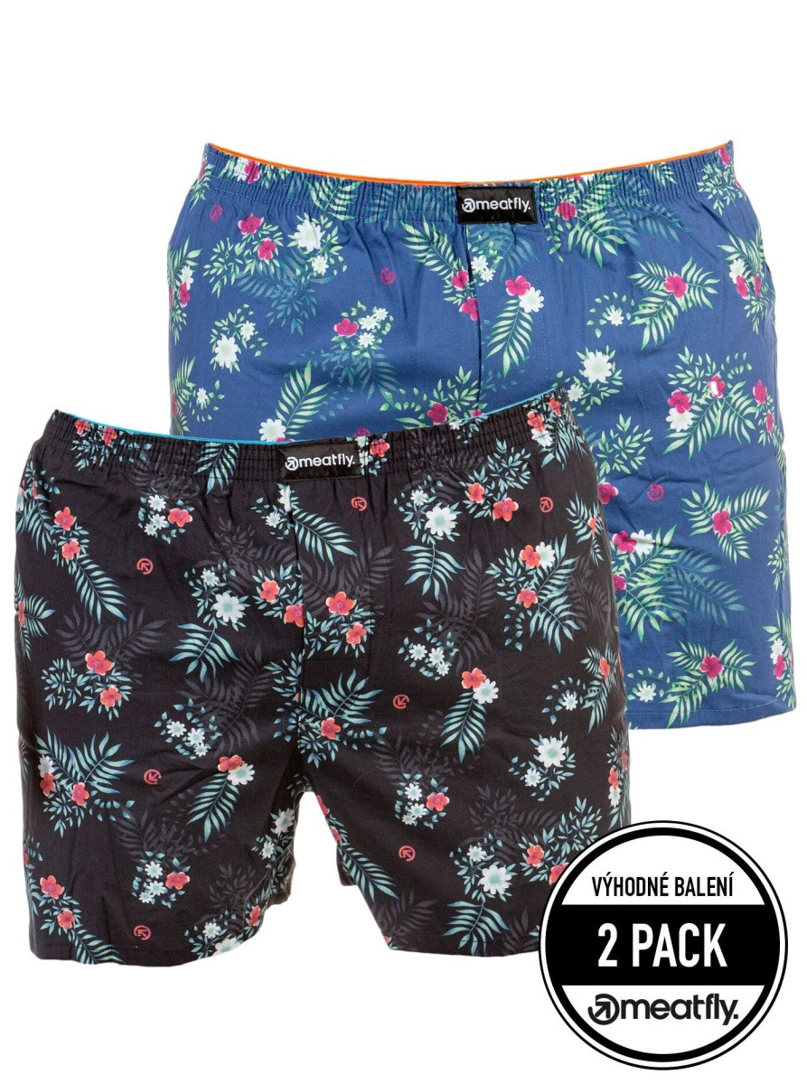 Pánské trenýrky meatfly agostino e černá/modrá s