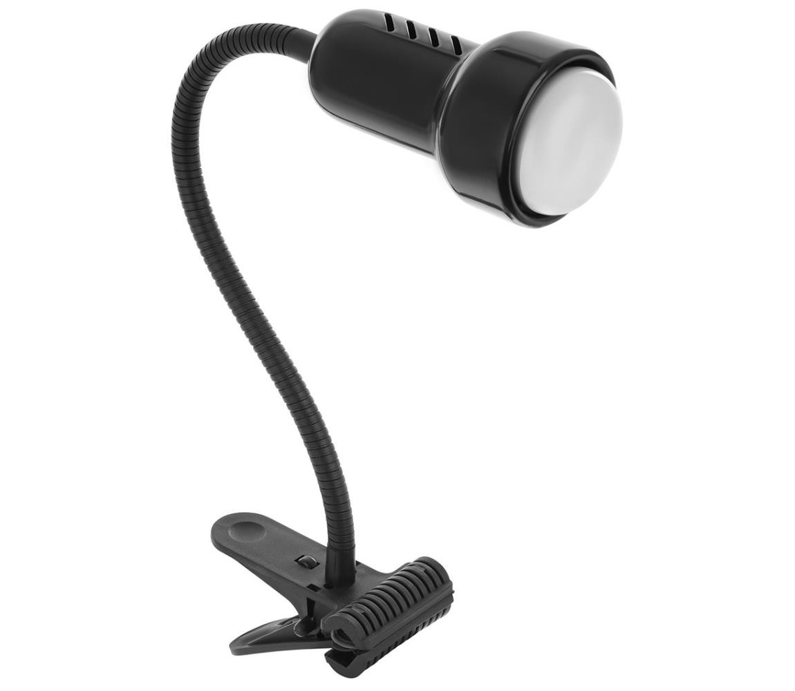 Lampa s klipem LOLEK 1xE14/24W/230V černá