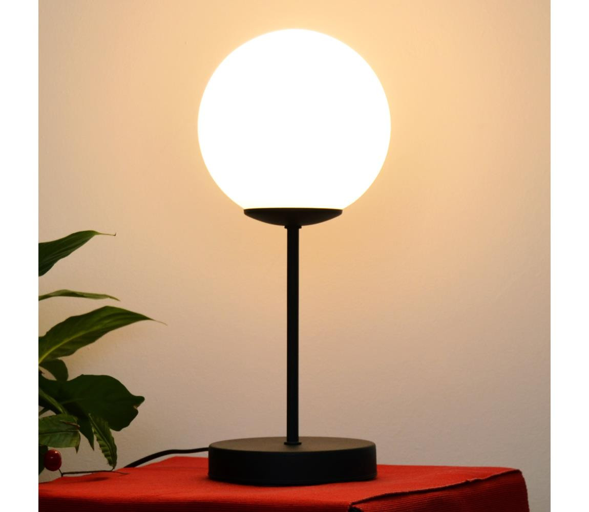 Stolní lampa MOON 1xE27/15W/230V černá