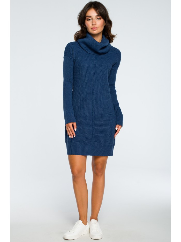 BeWear Dámské svetrové šaty Theaniphaeia BK010 modrá One size