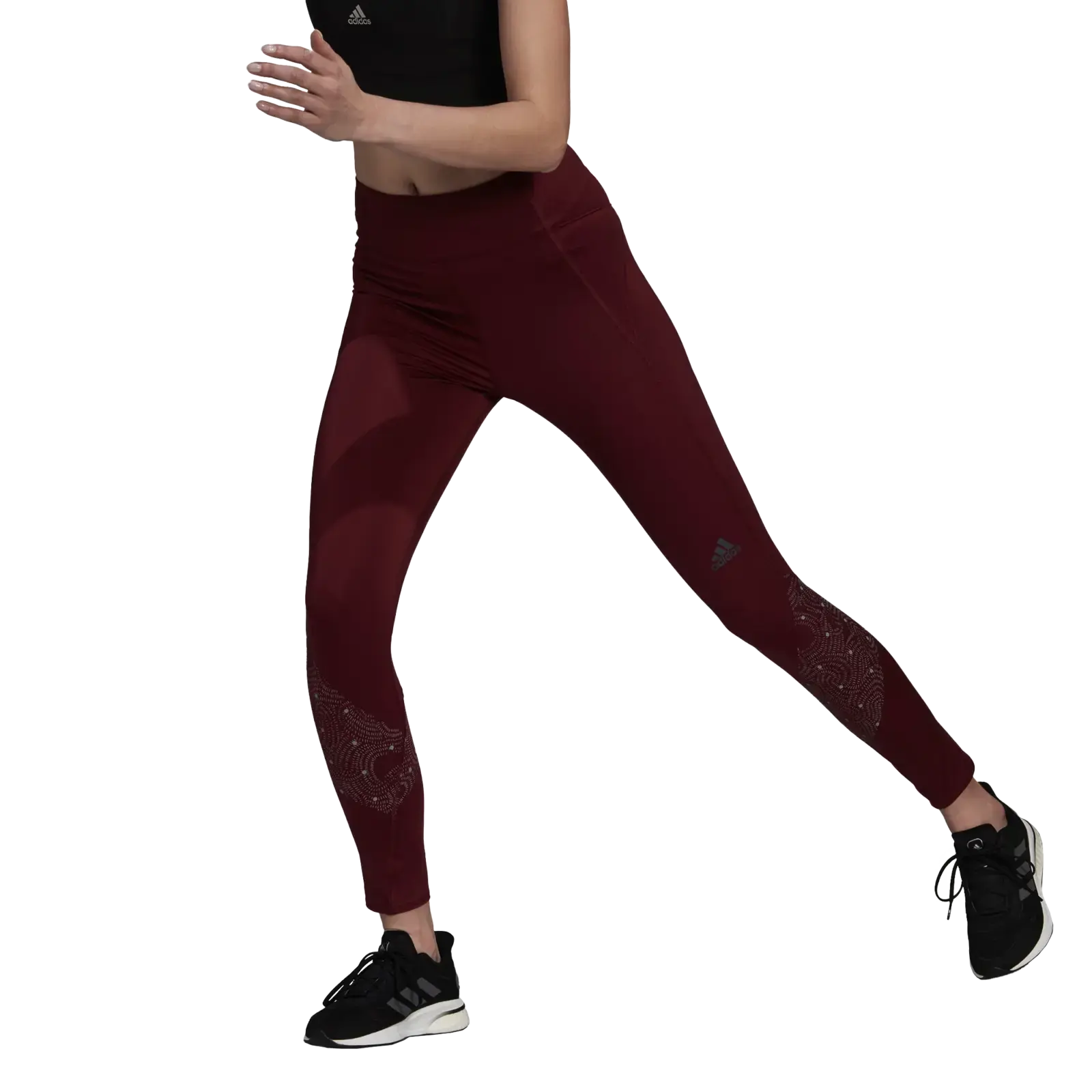 Dámské legíny adidas Own The Run Radically Reflective 7/8 Tights Shadow Red