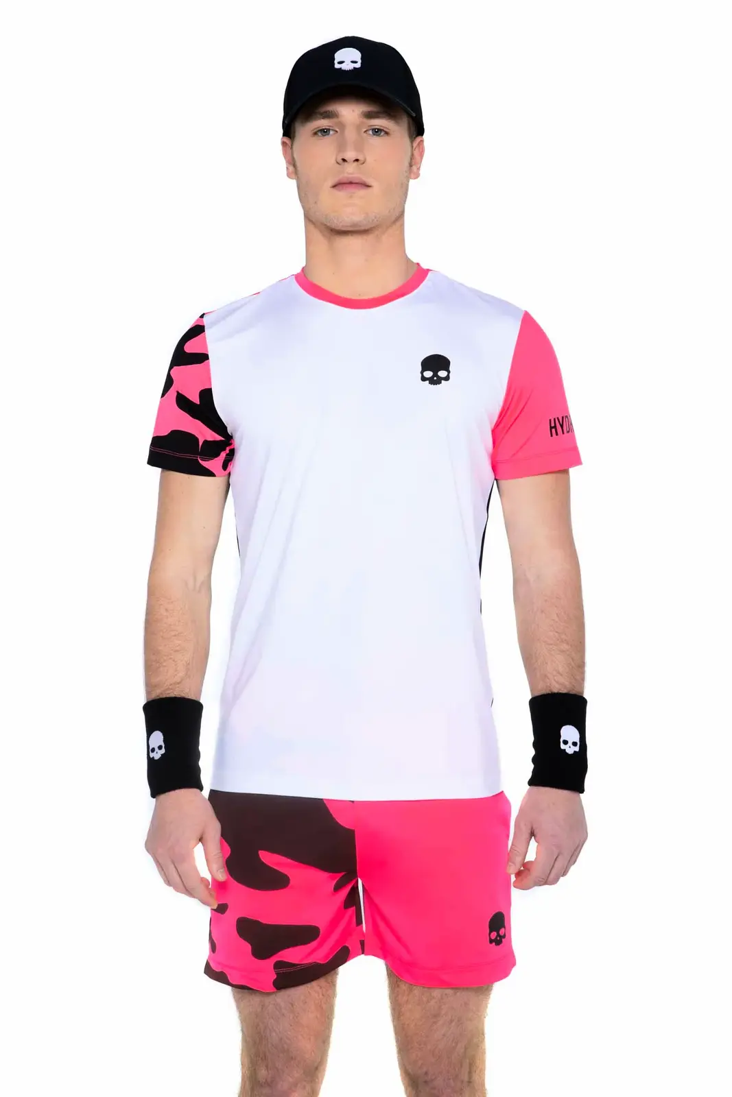 Pánské tričko Hydrogen  Tech Camo Tee White/Fuchsia Fluo S