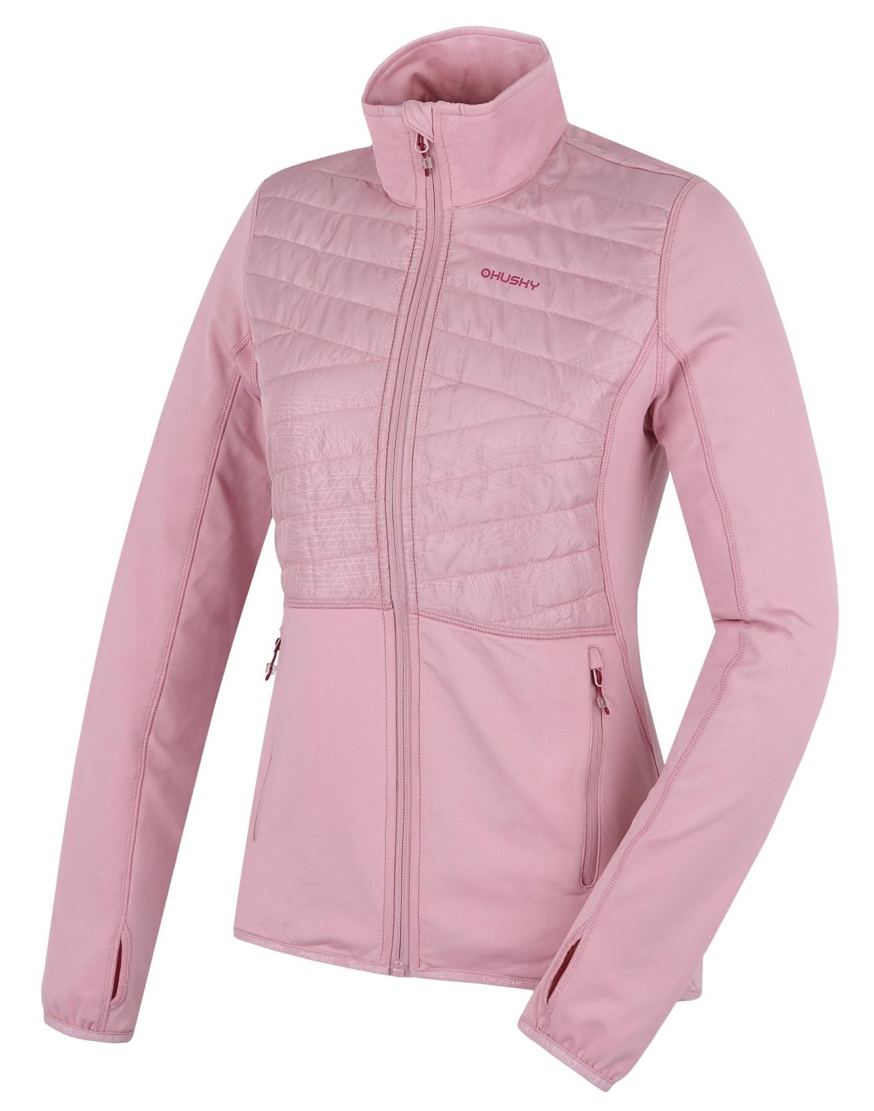 Dámská mikina na zip HUSKY Airy L faded pink