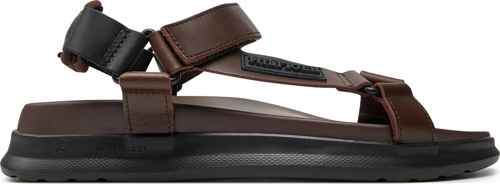 Sandály Tommy Hilfiger D Density Hilfiger Strap Sandal FM0FM05006 Hnědá