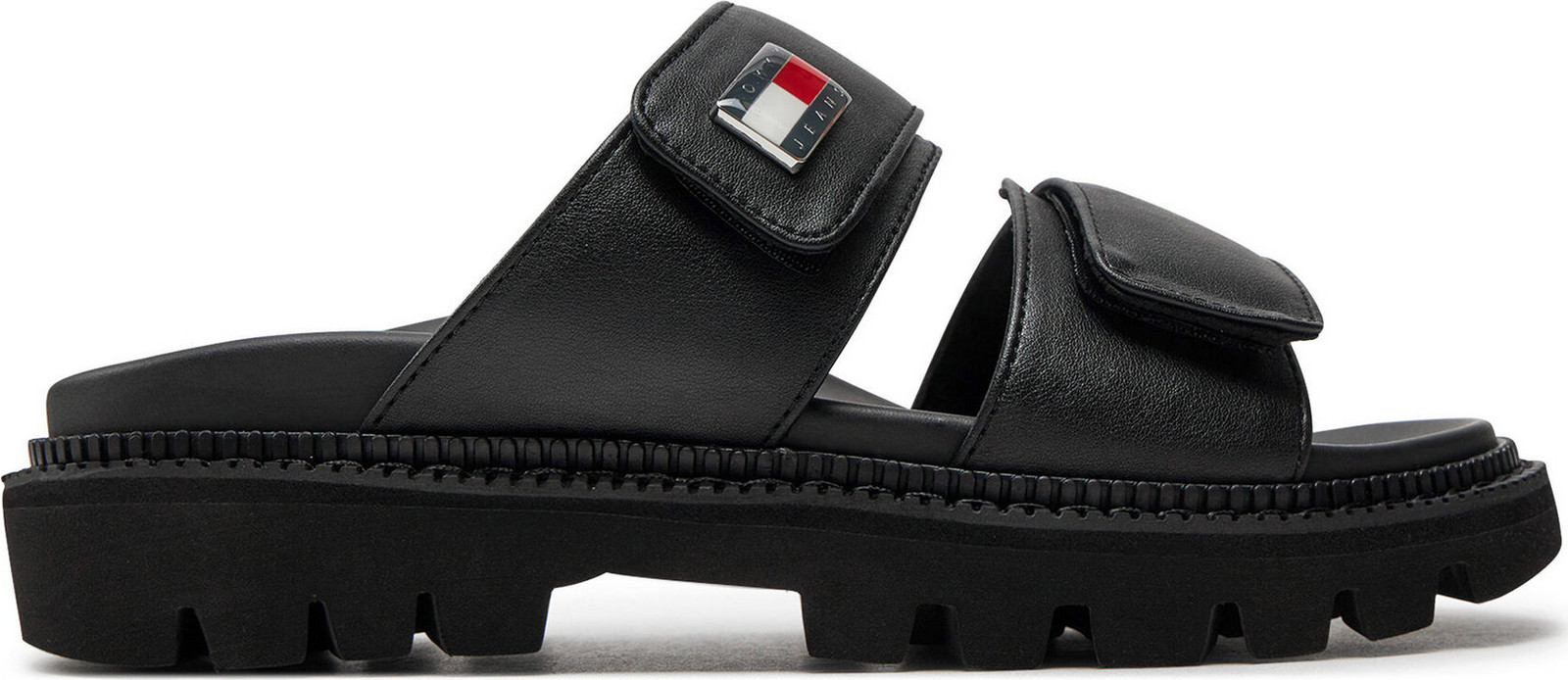 Nazouváky Tommy Jeans Tjw Puffed Sandal EN0EN02560 Černá