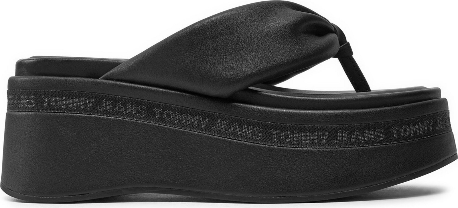Žabky Tommy Jeans Tjw Wedge Sandal EN0EN02457 Černá