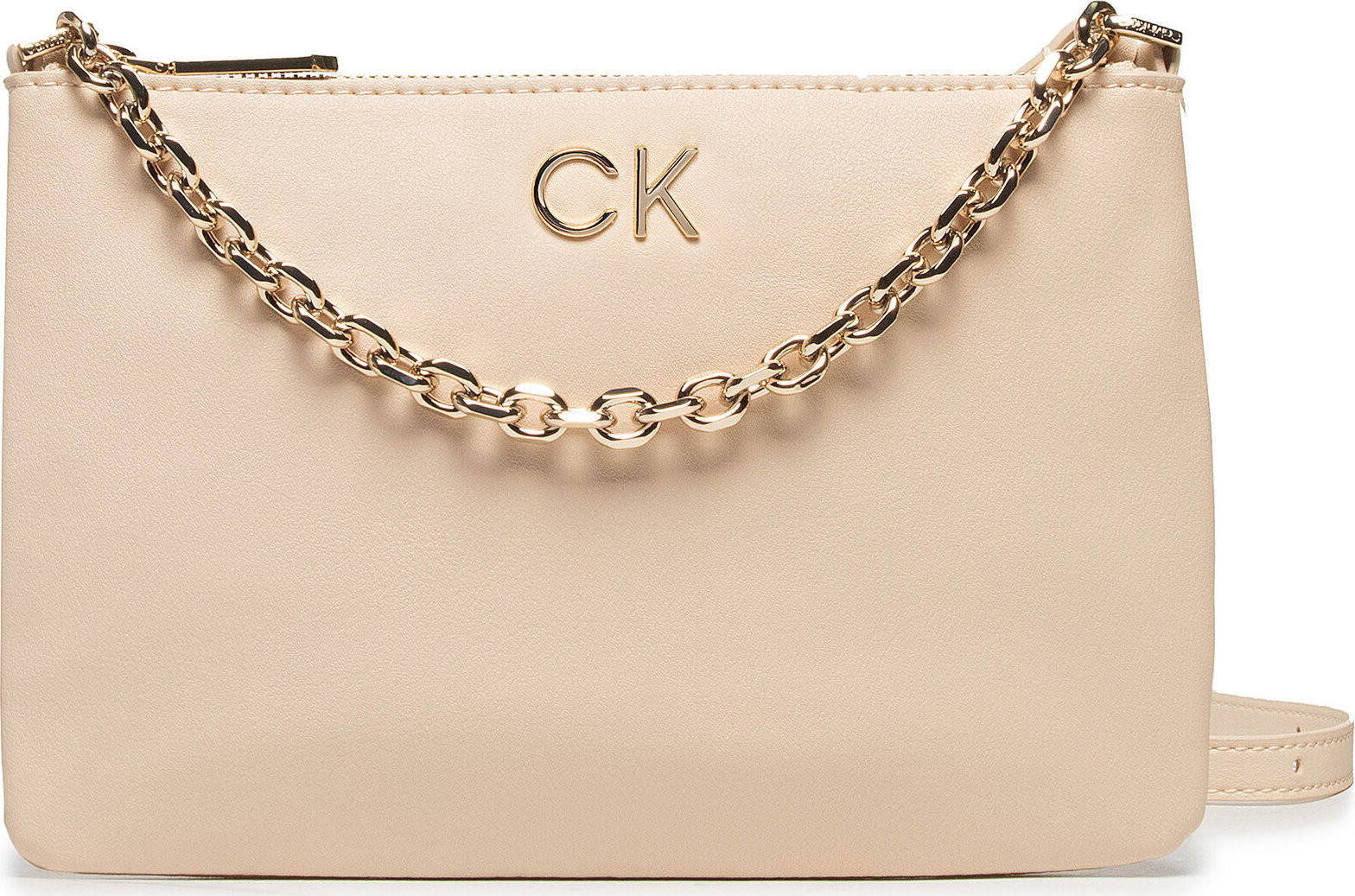 Kabelka Calvin Klein Re-Lock Ew Crossbody W Chain K60K609115 Sand VHB
