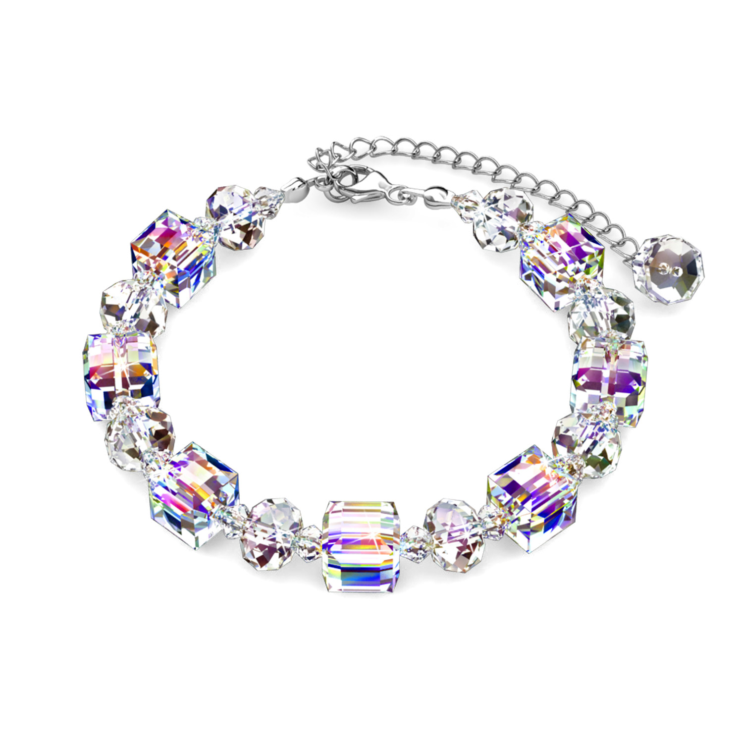 Royal Fashion pozlacený náramek Swarovski DBS0121-WG