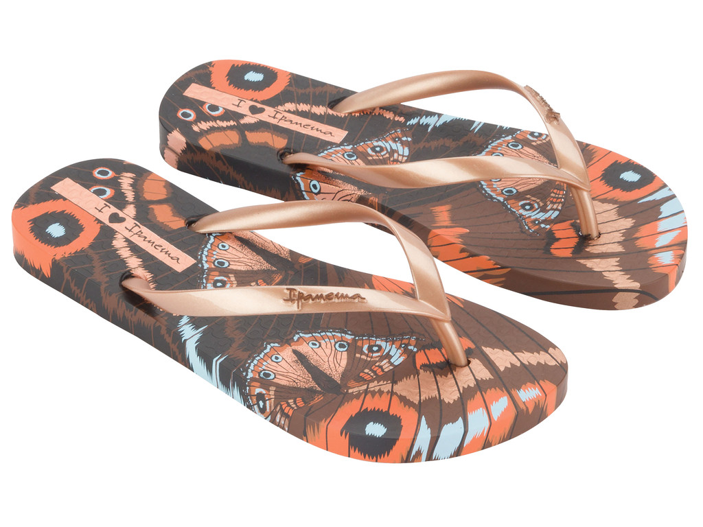 Ipanema Animale Print III 83468-AP100 Dámské žabky hnědé 37