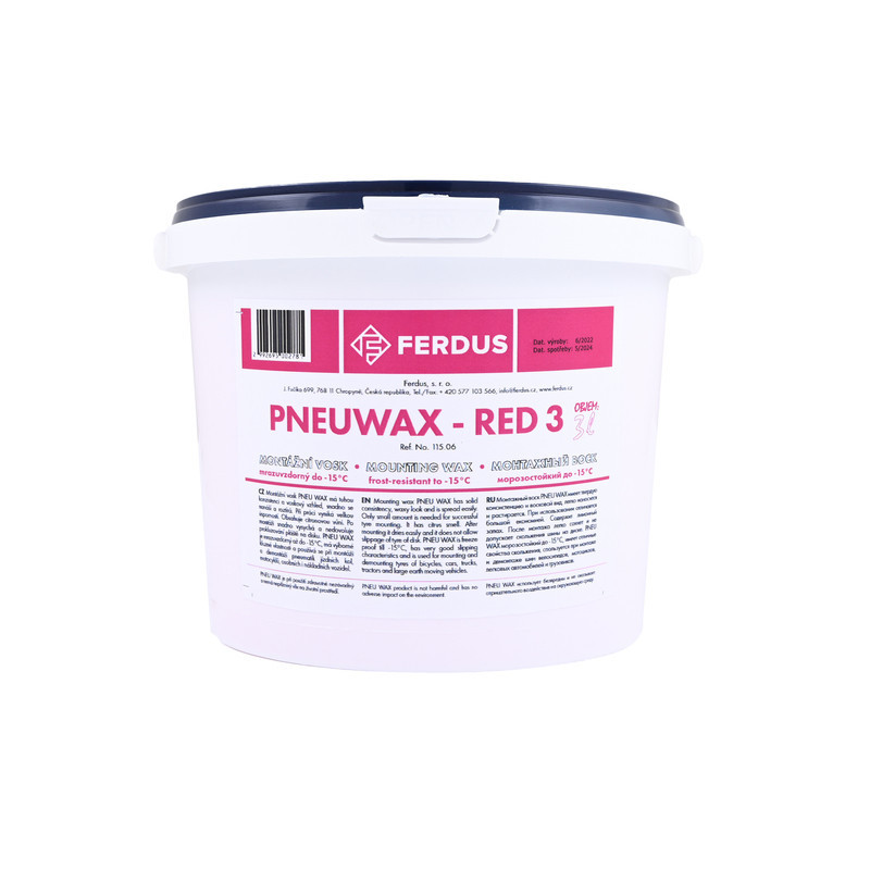 Montážní vosk 3 l, růžový, mrazuvzdorný - Ferdus PNEU WAX - RED 3