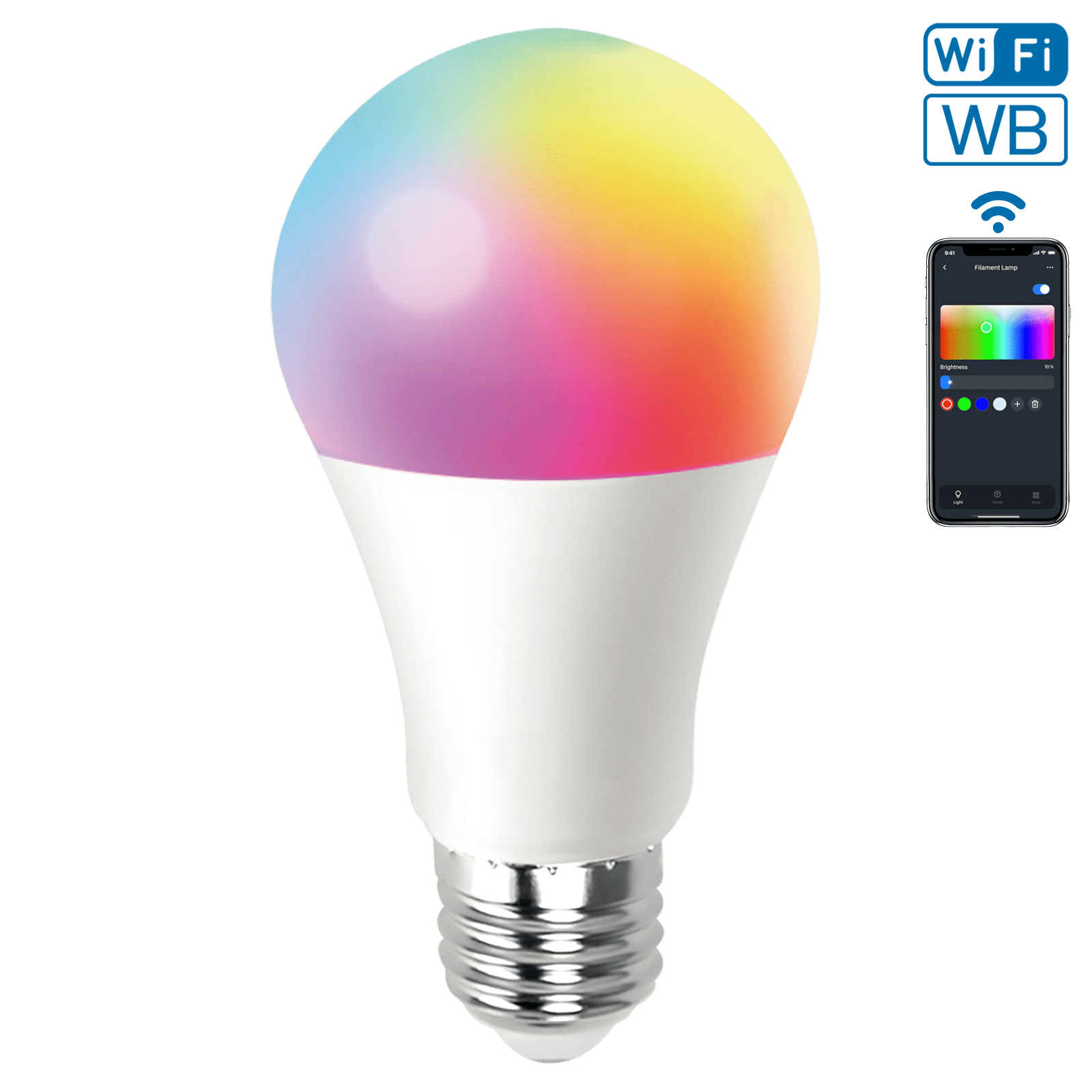 LED21 LED žárovka A60 E27 WIFI WB Smart Bulb  15W 1500lm RGB+CCT