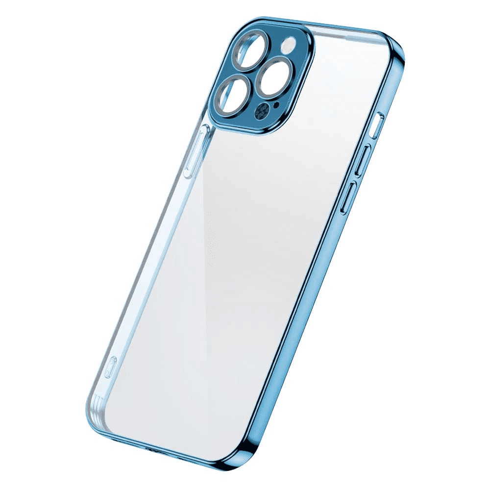 Joyroom Chery Mirror Case pouzdro na iPhone 13 s kovovým rámečkem modré (JR-BP907 královská modrá)