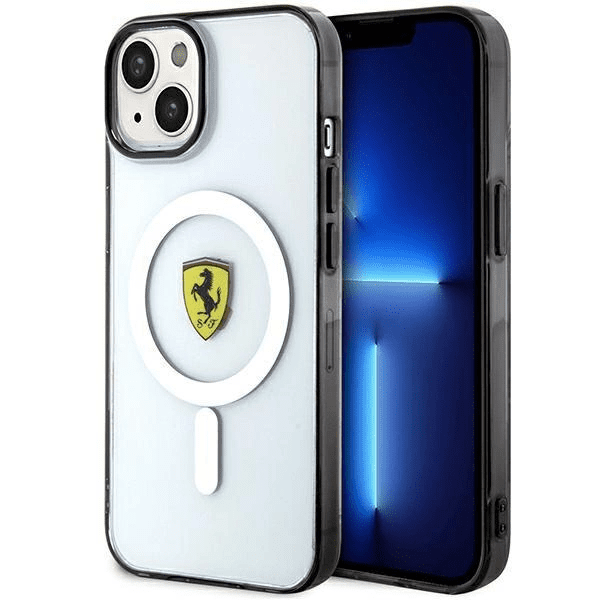 Ferrari Outline MagSafe pouzdro pro iPhone 14 - průhledné