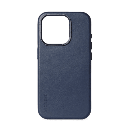Kožené pouzdro Decoded s MagSafe pro iPhone 15 Pro - modré