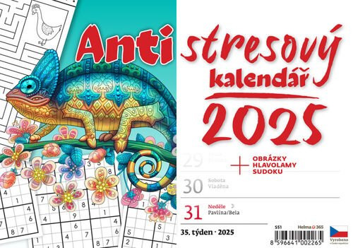 Antistresový kalendář 2025 - stolní kalendář