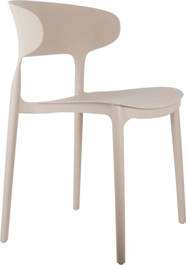 Béžové plastové jídelní židle v sadě 4 ks Fain – Leitmotiv