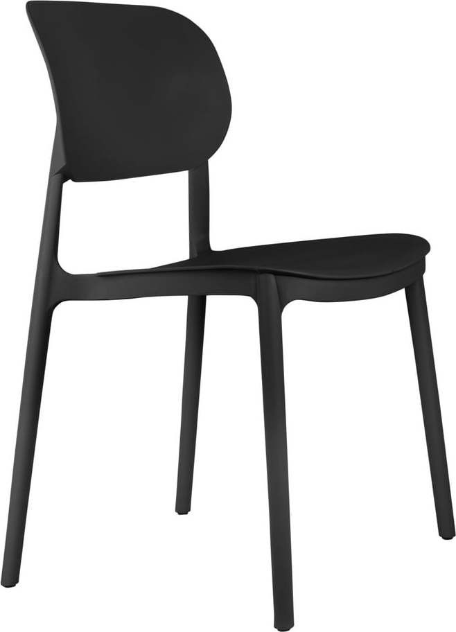 Černé plastové jídelní židle v sadě 4 ks Cheer – Leitmotiv