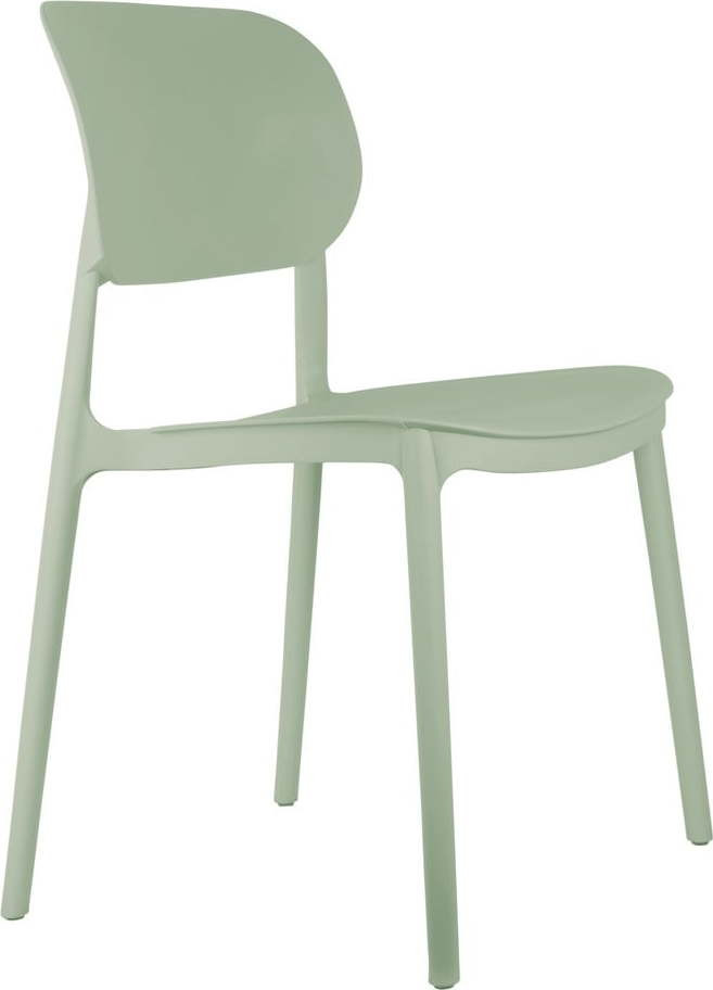 Světle zelené plastové jídelní židle v sadě 4 ks Cheer – Leitmotiv