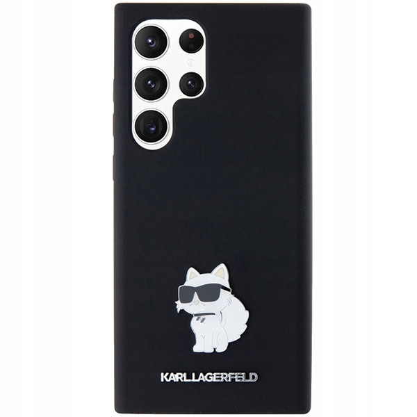 Pouzdro Karl Lagerfeld obal Silikon kryt Kočka case pro Galaxy S24 Ultra