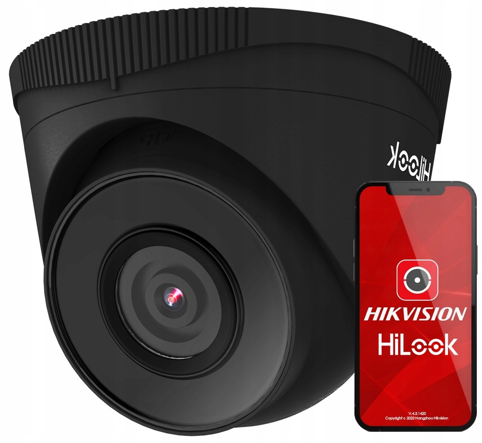 Ip kamera vnitřní, venkovní HiLook IPCAM-T5 Black 5Mpx Hikvision