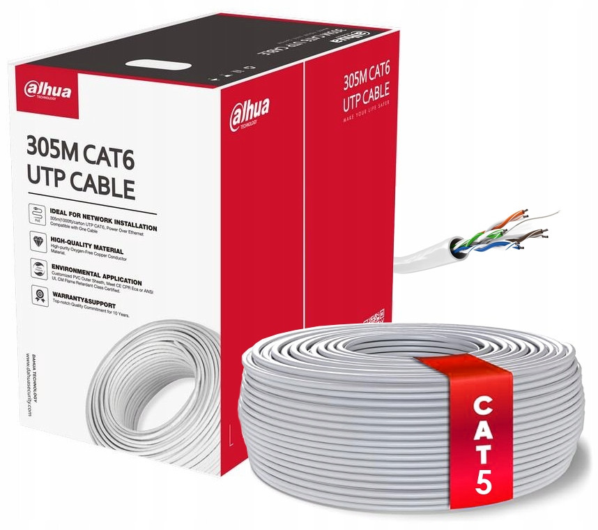 Utp Lan kabel 305m Dahua kat. 5e balení 305m PFM920I-5EUN