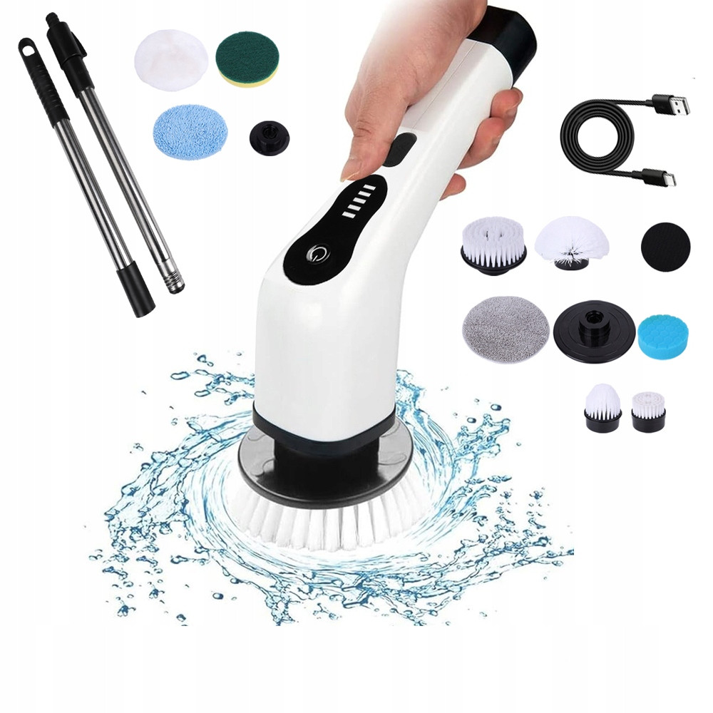 Multifunkční Elektrický Rotační Čisticí Kartáč 9 V 1