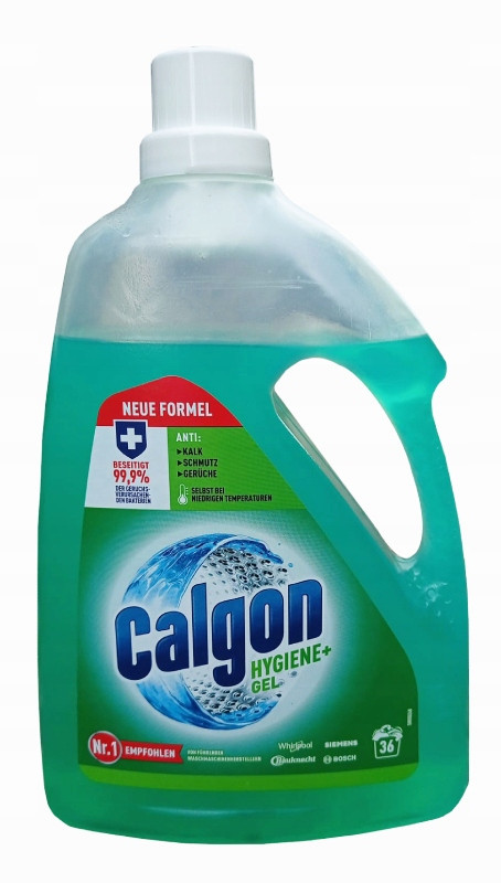 Calgon Hygienie Plus Gel antibakteriální gel odvápňovač 1,8l na 36 praní