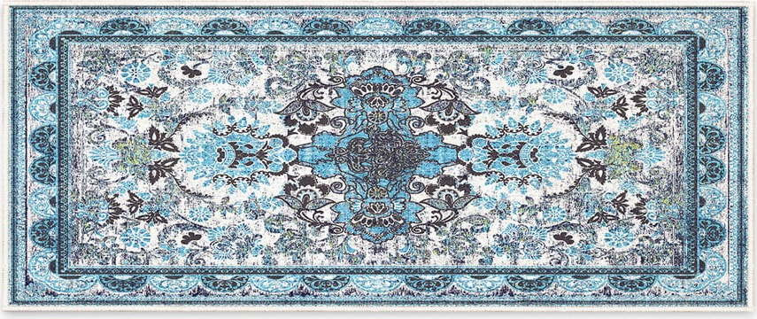 Modro-šedý běhoun Oyo Concept Ornament, 80 x 200 cm