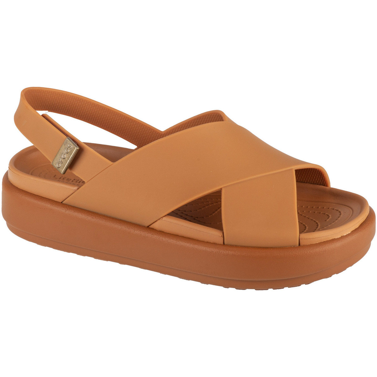 Crocs  Brooklyn Luxe Cross Strap  Hnědá