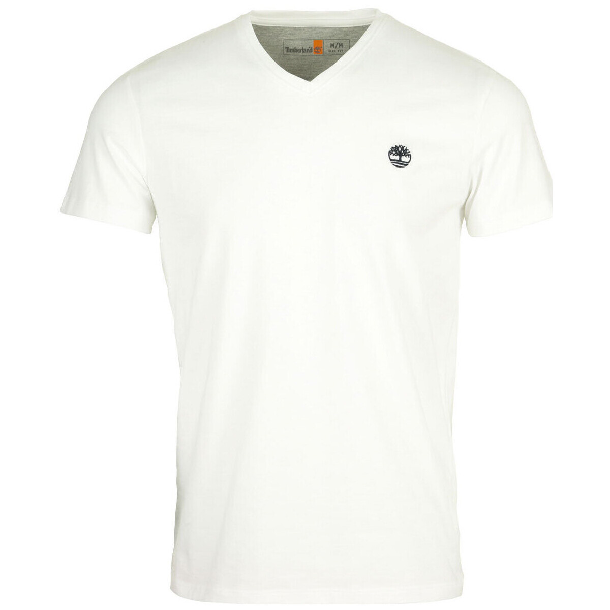 Timberland  V Neck Short Sleeve Tee  Bílá