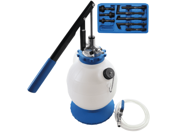 BGS Technic BGS 9992 Plnička převodového oleje 7 l s ruční pumpou a 8 adaptéry