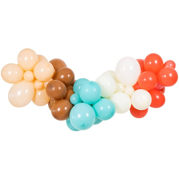 Sada balónků na balónkovou girlandu Vintage Teddy 66 ks