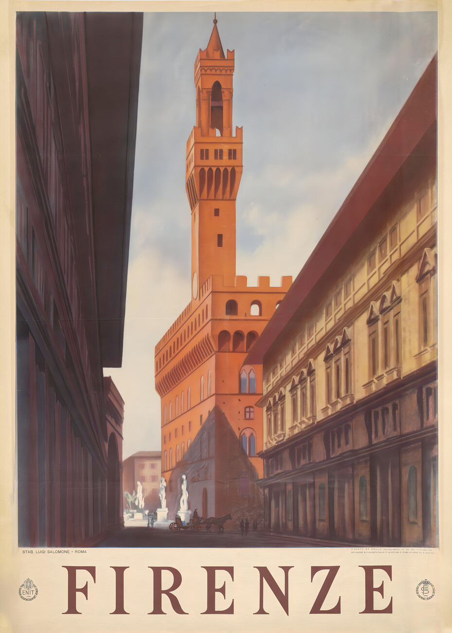 Andreas Magnusson Ilustrace Firenze Florence, Andreas Magnusson, (30 x 40 cm)