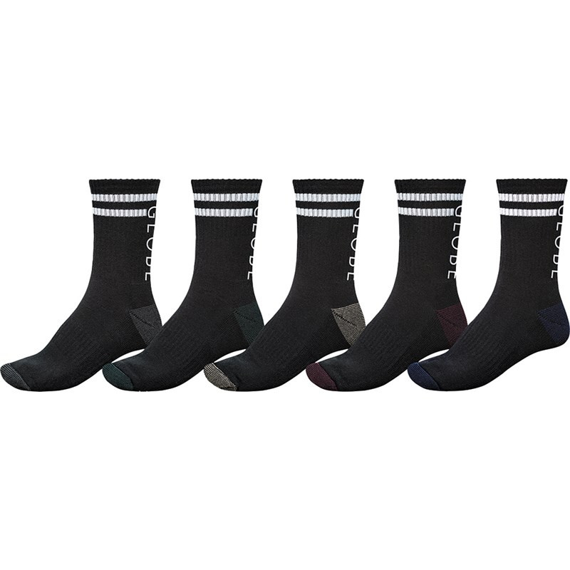 ponožky GLOBE - Carter Crew Sock 5 Pack Assorted (ASS)