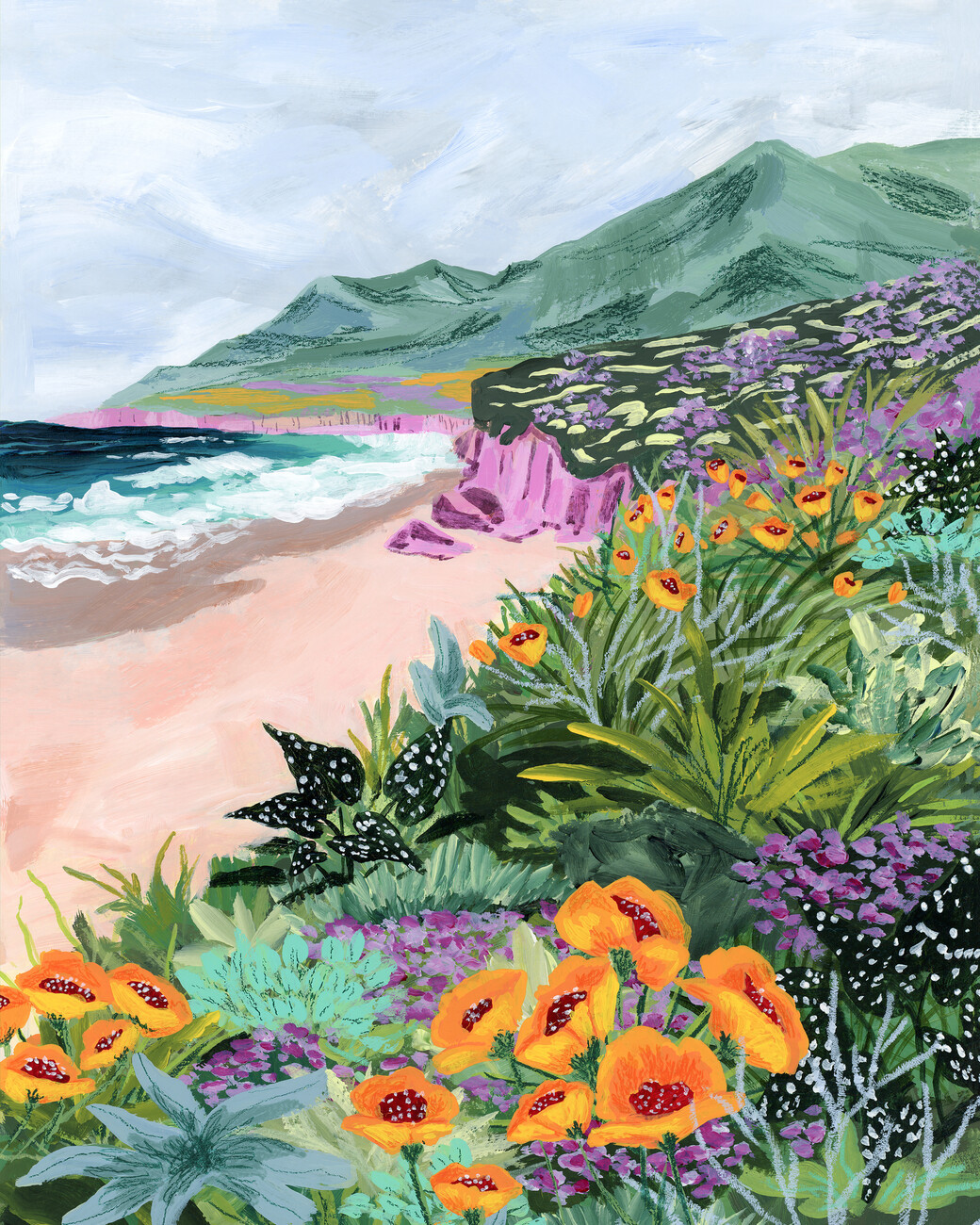 Sarah Gesek Ilustrace Coastal Bluffs, Sarah Gesek, (30 x 40 cm)
