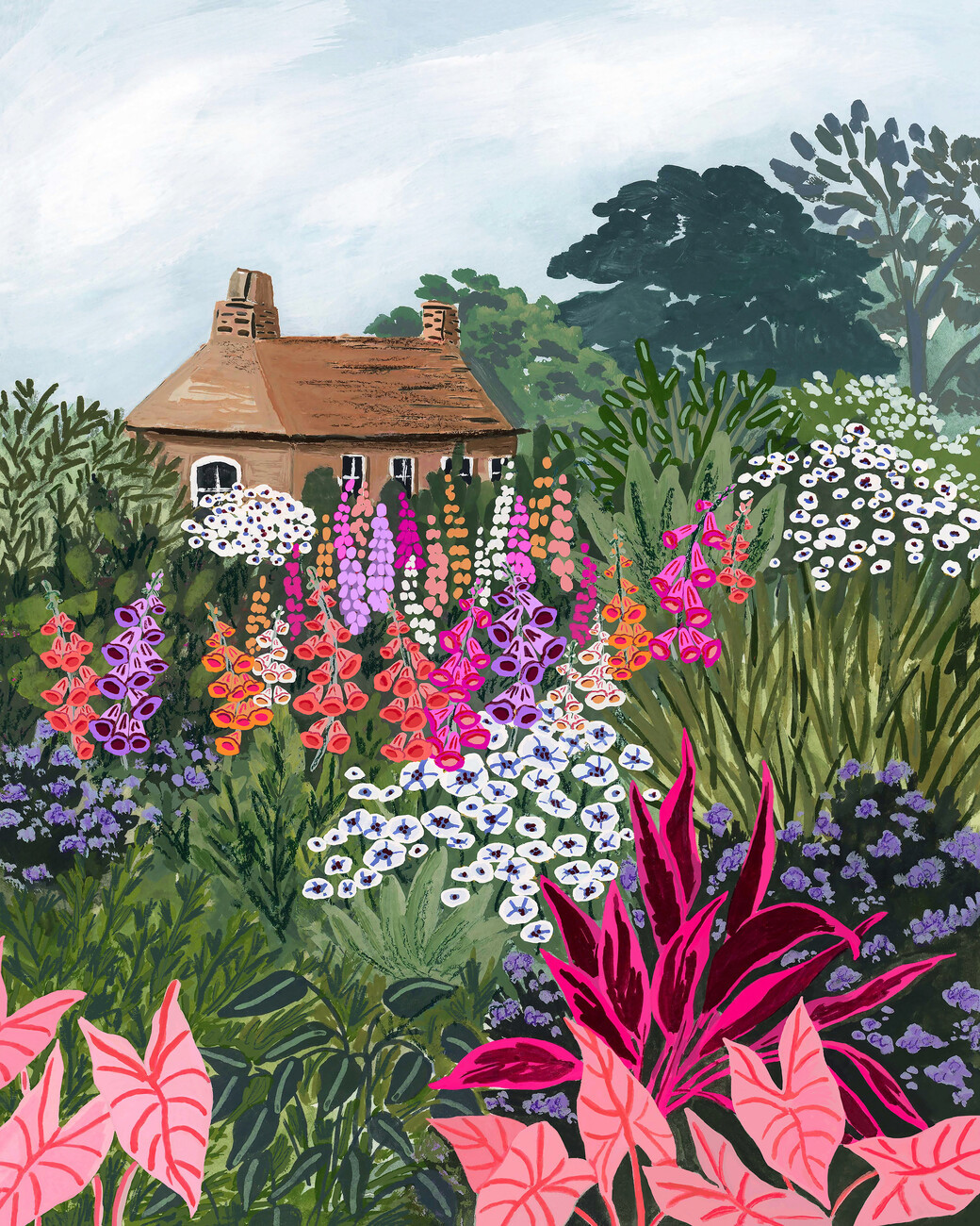 Sarah Gesek Ilustrace Lush Garden, Sarah Gesek, (30 x 40 cm)