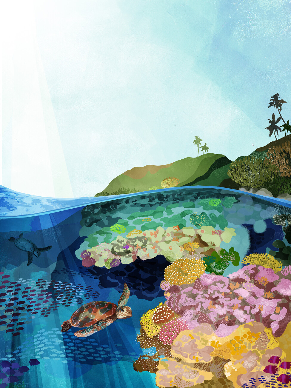 Goed Blauw Ilustrace Underwater World, Goed Blauw, (30 x 40 cm)