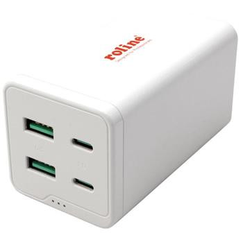 Roline Napájecí adaptér síťový (230V) - 2x USB A QC + 2x USB C PD, 120W