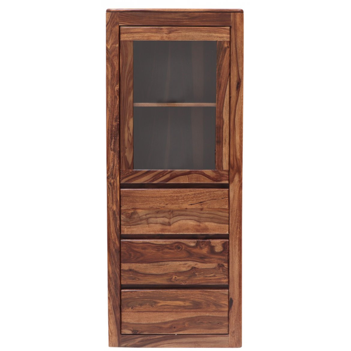 indickynabytek.cz - Vitrína Tina 60x150x45 z masivu palisandr / sheesham