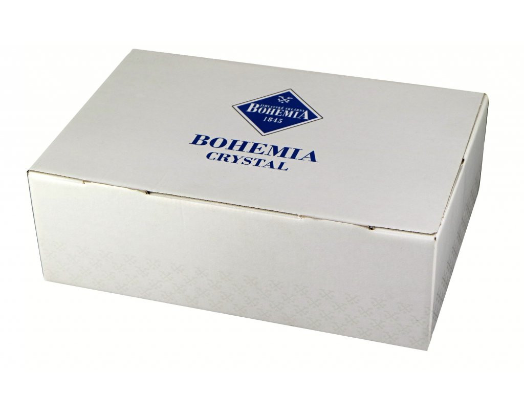 Bohemia Jihlava ručně malované sklenice na whisky Lisboa černá s matem 350 ml 6KS